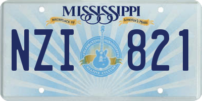MS license plate NZI821