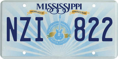 MS license plate NZI822