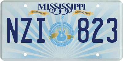 MS license plate NZI823