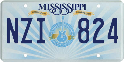 MS license plate NZI824