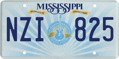 MS license plate NZI825