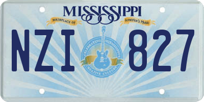 MS license plate NZI827