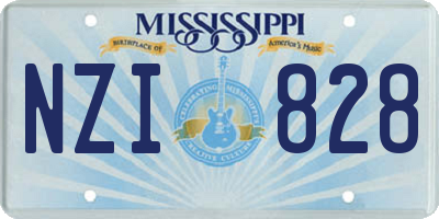 MS license plate NZI828