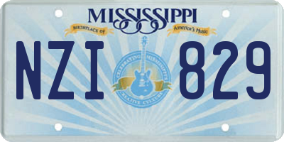 MS license plate NZI829