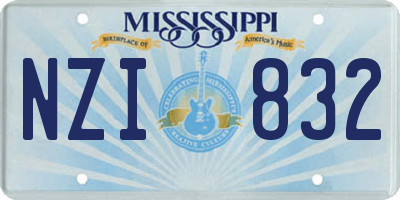 MS license plate NZI832