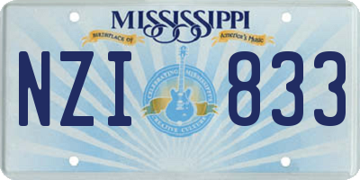 MS license plate NZI833