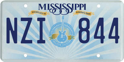 MS license plate NZI844