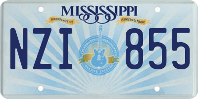 MS license plate NZI855