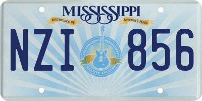 MS license plate NZI856