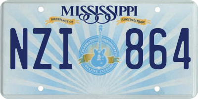 MS license plate NZI864