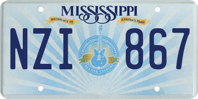 MS license plate NZI867