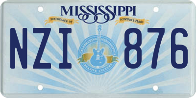 MS license plate NZI876
