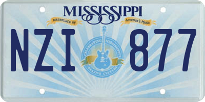 MS license plate NZI877