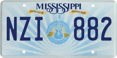 MS license plate NZI882