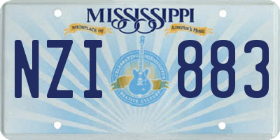 MS license plate NZI883