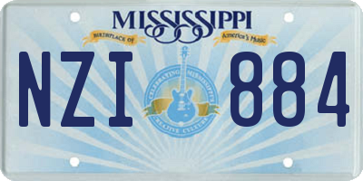 MS license plate NZI884