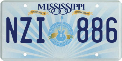 MS license plate NZI886