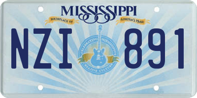 MS license plate NZI891