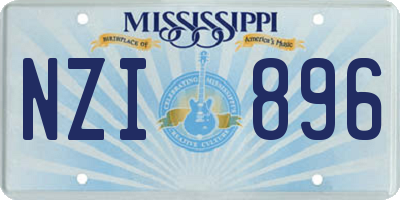 MS license plate NZI896