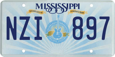 MS license plate NZI897