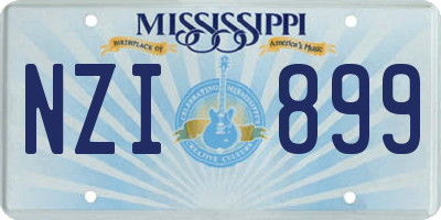 MS license plate NZI899