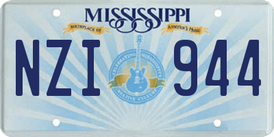 MS license plate NZI944