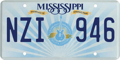 MS license plate NZI946