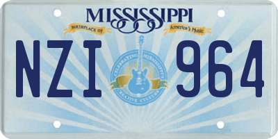 MS license plate NZI964