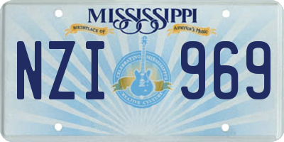 MS license plate NZI969