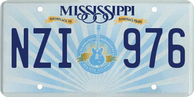 MS license plate NZI976