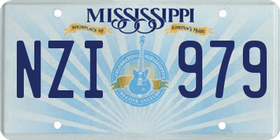 MS license plate NZI979