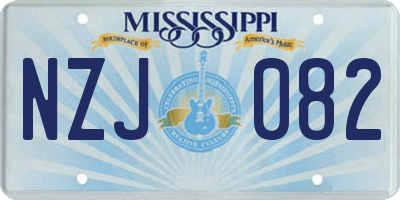 MS license plate NZJ082