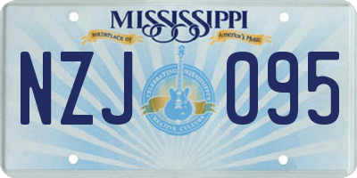 MS license plate NZJ095
