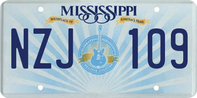MS license plate NZJ109