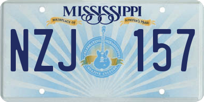 MS license plate NZJ157