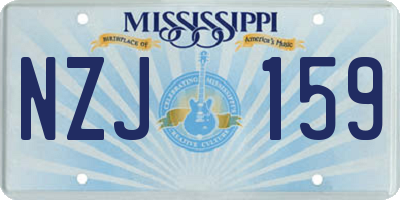 MS license plate NZJ159