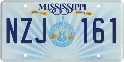 MS license plate NZJ161