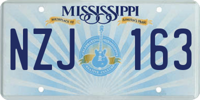 MS license plate NZJ163