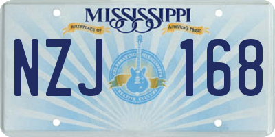 MS license plate NZJ168