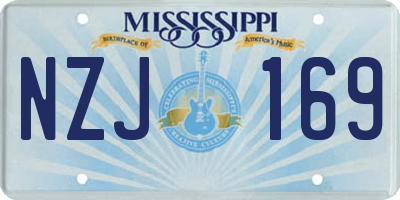 MS license plate NZJ169