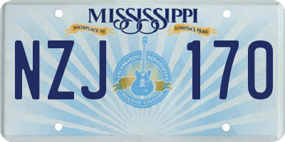 MS license plate NZJ170