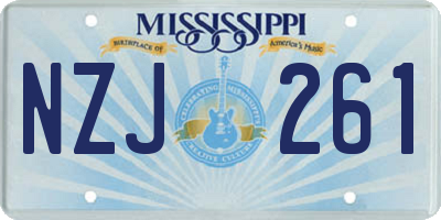 MS license plate NZJ261