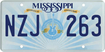 MS license plate NZJ263
