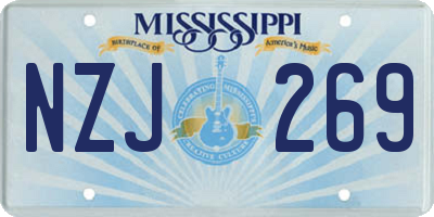 MS license plate NZJ269
