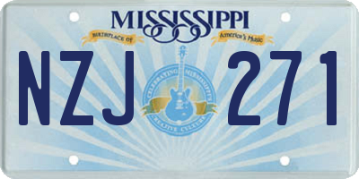 MS license plate NZJ271