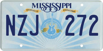 MS license plate NZJ272