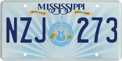 MS license plate NZJ273
