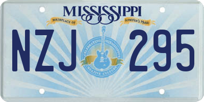 MS license plate NZJ295