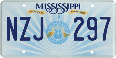 MS license plate NZJ297