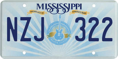 MS license plate NZJ322